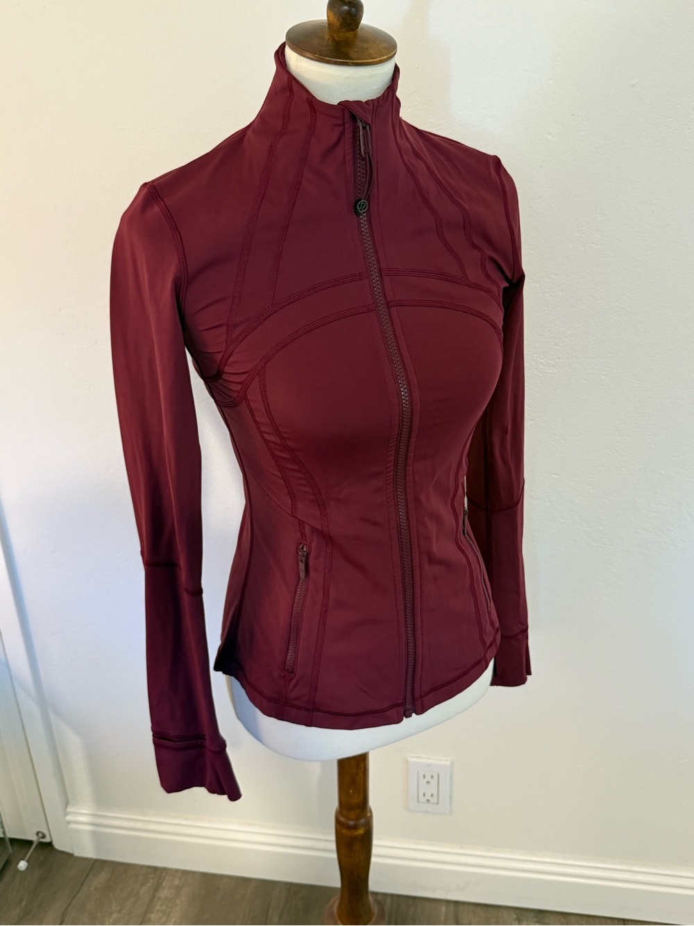 Lulu's Maroon Full-Zip Utility Jacket